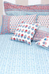 20s Cotton Cushion Cover in Floral Block Print